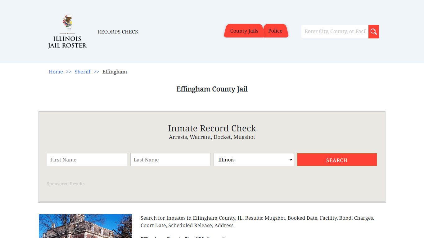 Effingham County Jail - Jail Roster Search